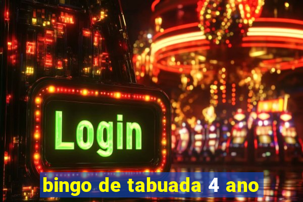 bingo de tabuada 4 ano